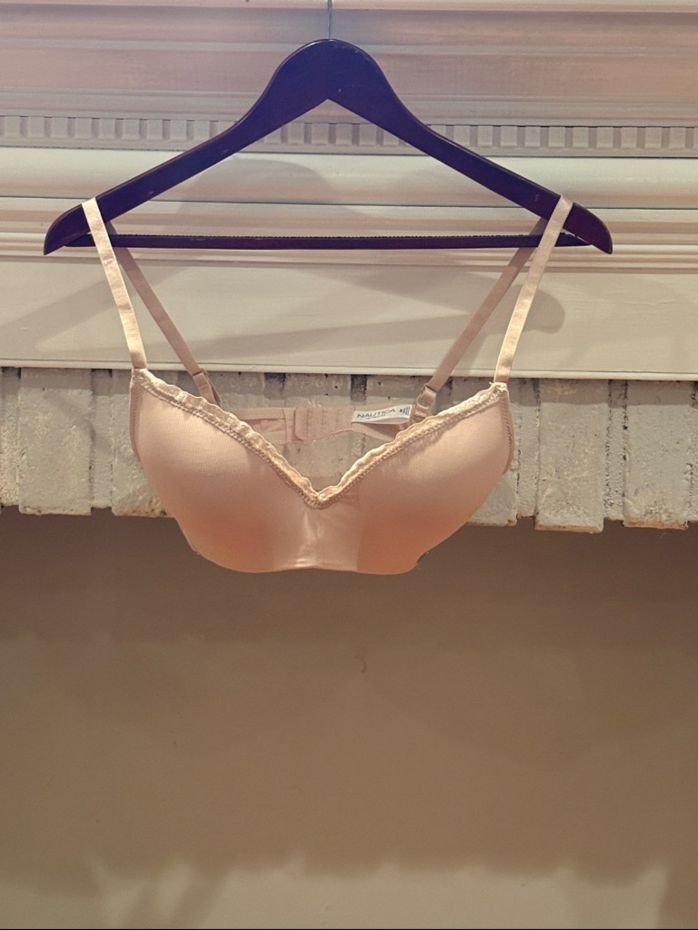 Nautica Light Pink Lace-Trim T-Shirt Bra 36B